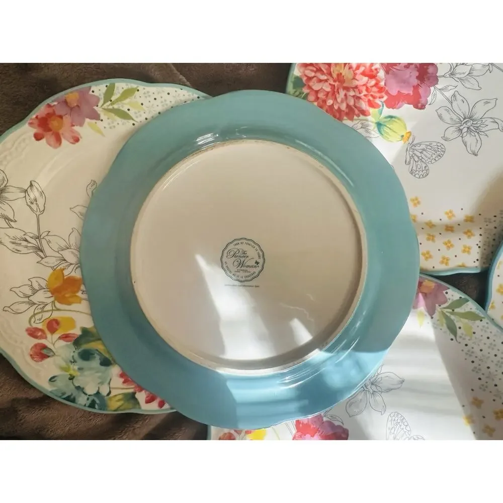 5 Pc pioneer woman dinnerware Plate set